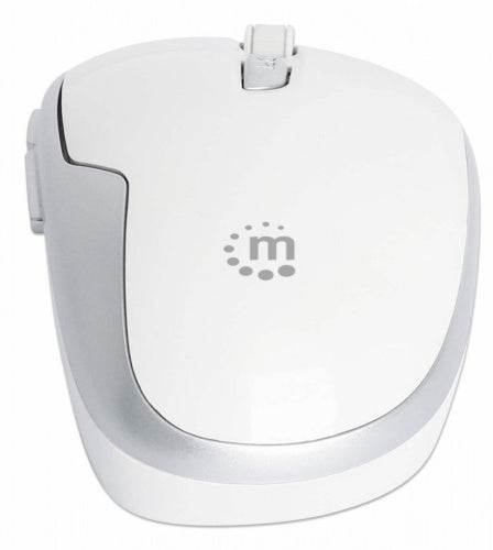 Mouse Manhattan MW6185, Inalámbrico, Óptico, 1.600DPI, RF Inalámbrico, Blanco
