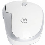 Mouse Manhattan MW6185, Inalámbrico, Óptico, 1.600DPI, RF Inalámbrico, Blanco