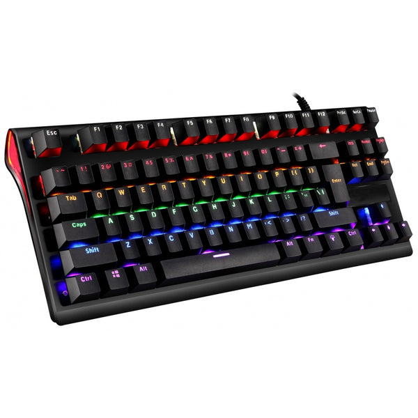 Teclado Mecanico Ocelot Gaming Ogmk02 / Switch Azul / Rgb / 88 Teclas / Anthigosting / Usb / Color Negro