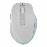 Mouse Inalambrico 1000 A 1600 Dpi Recargable Conector Usb Clic Silencioso Luz Rgb Ergonomico Perfect Choice Lumier Pro - Blanco