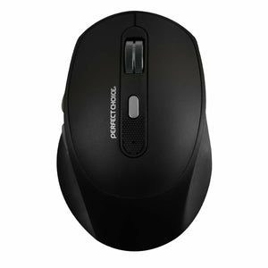 Mouse Inalambrico 1600 Dpi Optico Recargable Ergonomico Silencioso Perfect Choice Clix - Negro