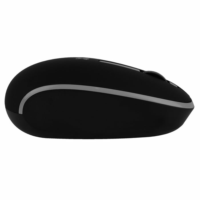 Mouse Inalambrico Optico Ergonomico 1000 Dpi Receptor Dual (Usb Y Tipo C) Silencioso Perfect Choice Whisper - Negro