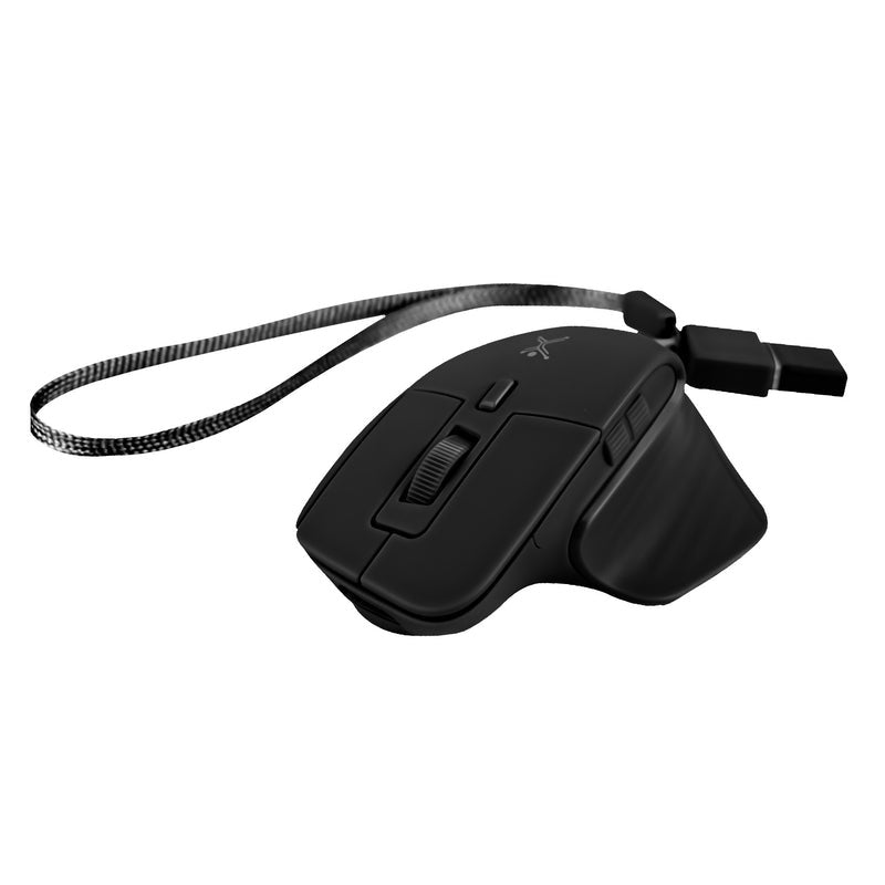Mini Mouse Recargable Silencioso, Conexion Dual 2.4ghz Bluetooth Receptor Usb/Usb-C Negro