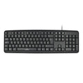 Teclado Alambrico Resistente A Salpicaduras Y Derrames Teclas De Membrana Conector Usb Perfect Choice - Negro