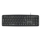 Teclado Alambrico Resistente A Salpicaduras Y Derrames Teclas De Membrana Conector Usb Perfect Choice - Negro