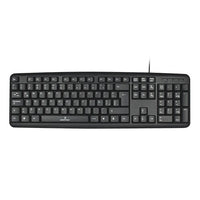 Teclado Alambrico Resistente A Salpicaduras Y Derrames Teclas De Membrana Conector Usb Perfect Choice - Negro