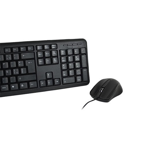 Kit De Teclado Y Mouse Alambrico Conector Usb Perfect Choice - Negro