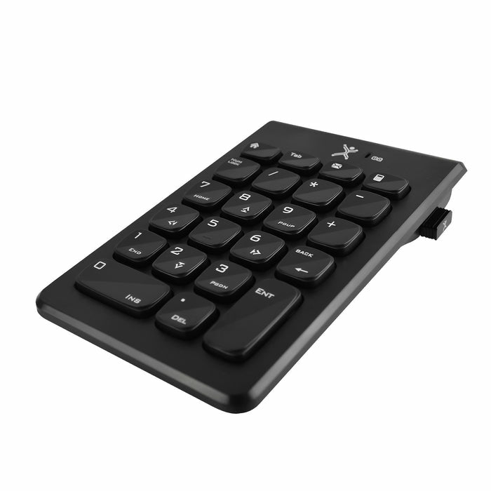 Teclado Numero Inalámbrico Conector Usb Portatil 22 Teclas De Membrana Perfect Choice Numbra - Negro