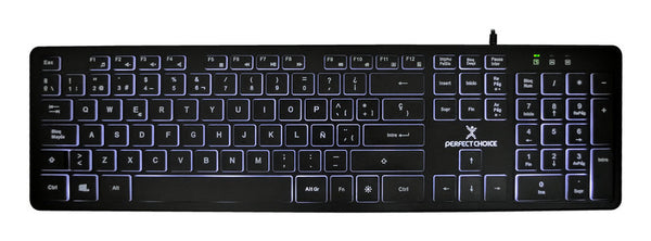 PC Gamer Teclado Alambrico Slim Con Iluminacion Backlight Perfect Choice - México