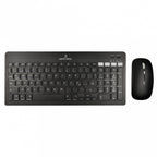 Kit De Teclado Y Mouse Regargable Inalambrico Negro Zebrary Perfect Choice