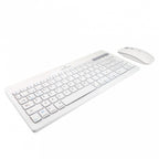 Kit De Teclado Y Mouse Regargable Inalambrico Zebrary Perfect Choice Blanco