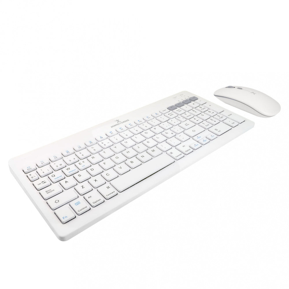 Kit De Teclado Y Mouse Regargable Inalambrico Zebrary Perfect Choice Blanco