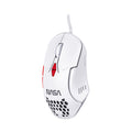 Mouse Gamer Nasa By Techzone Ns-Gm04 Alambrico Led Rgb Blanco 7 Botones Hasta 6400 Dpis