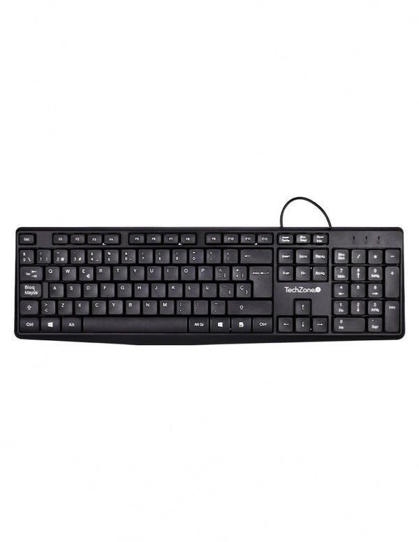 PC Gamer Teclado Techzone Tzactca04 Alambrico Standard Usb Ergonomico Negro - México