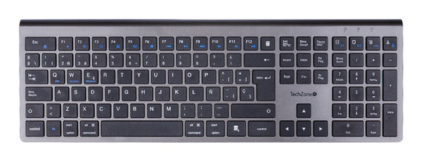 Teclado Techzonet Zactcb01 Inalambrico Bluetooth 2.0 Y 3.0, Recargable Tipo C