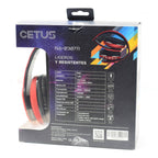 Audífonos NACEB NA-0307R Curvo, Diadema, Micrófono, Bluetooth, Plegable, Rojo
