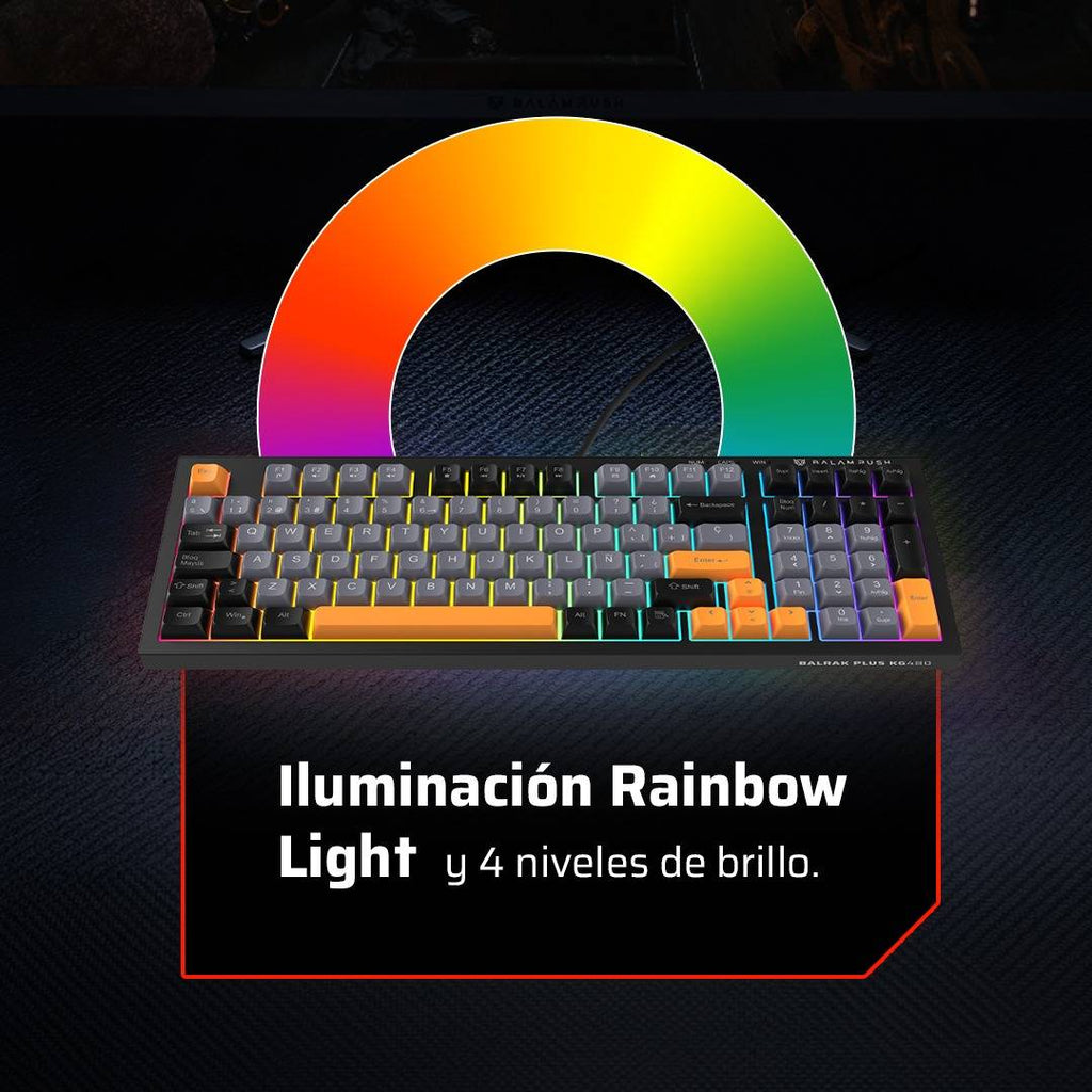 Teclado Balam Rush BR-945837, USB-C, Negro