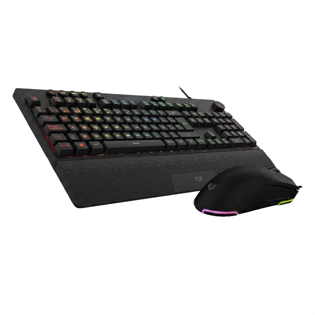 Kit Teclado y Mouse Balam Rush KTM777, Negro
