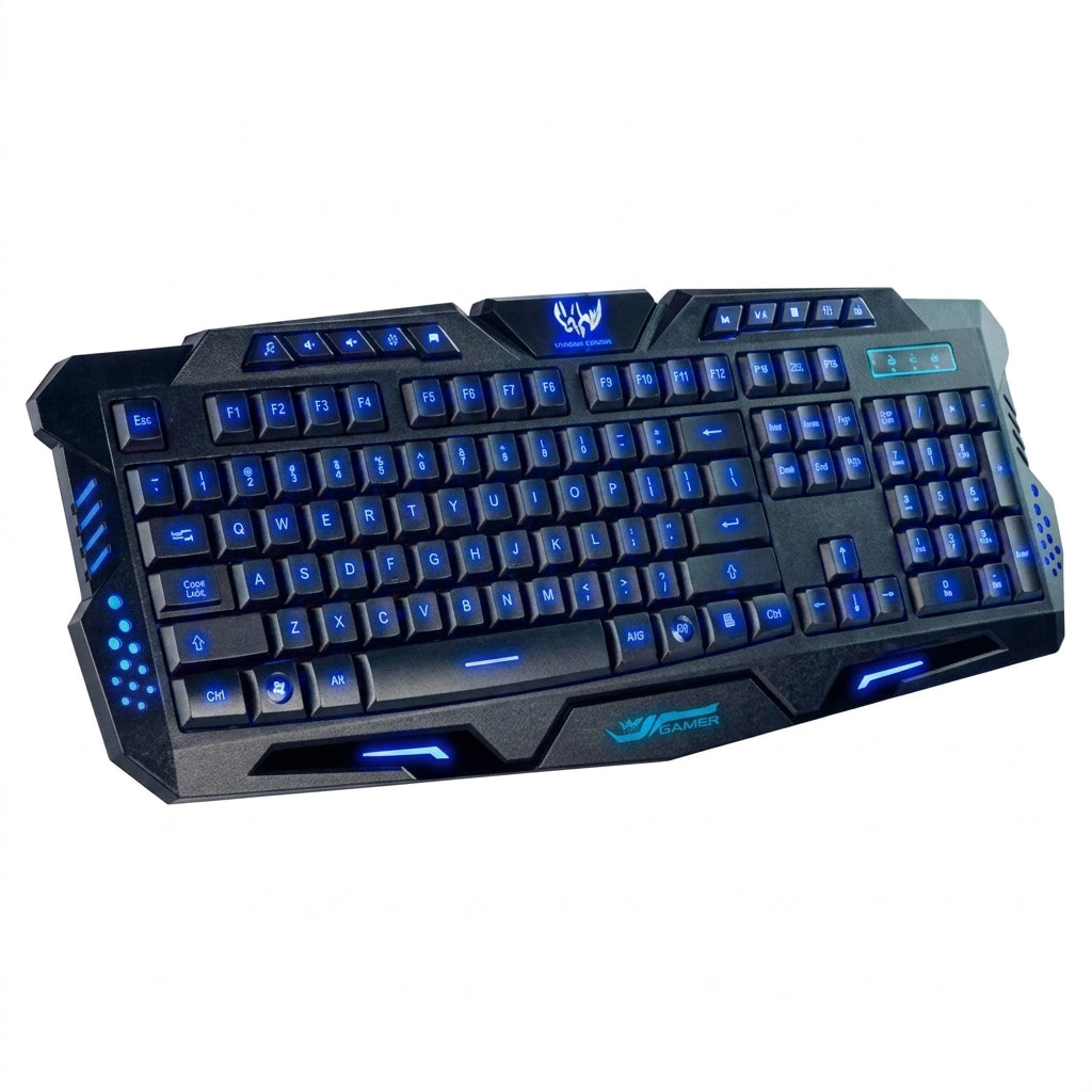 Teclado BROBOTIX 420028, USB, Negro