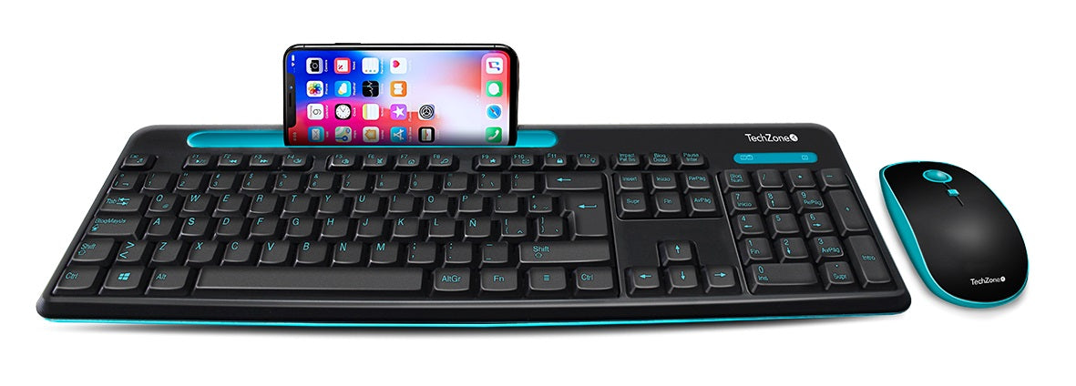 Kit Teclado y Mouse TECHZONE TZ20COMB02-INA, USB, Negro
