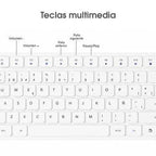 Kit Teclado y Mouse BROBOTIX 406993 Inalámbrico Bluetooth, Blanco