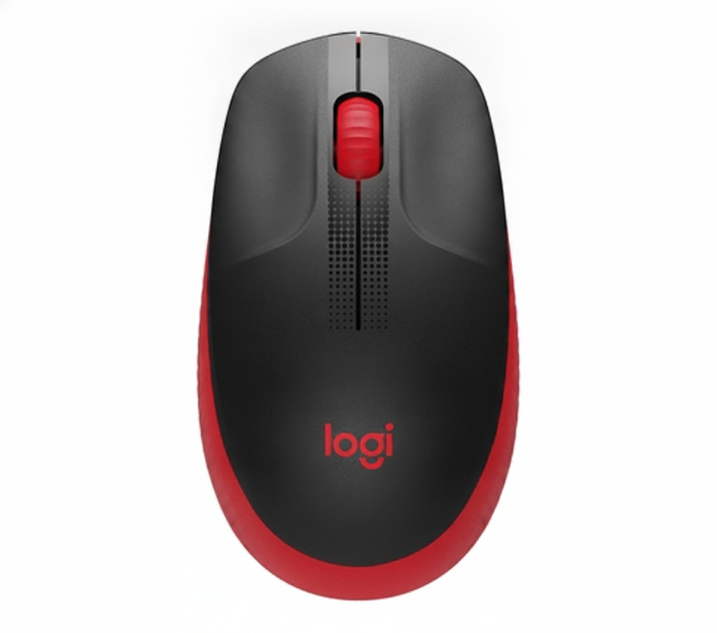 Mouse Inalámbrico LOGITECH M190, Rojo