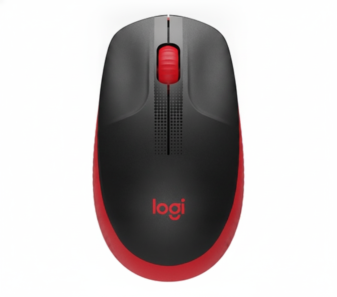 Mouse Inalámbrico LOGITECH M190, Rojo