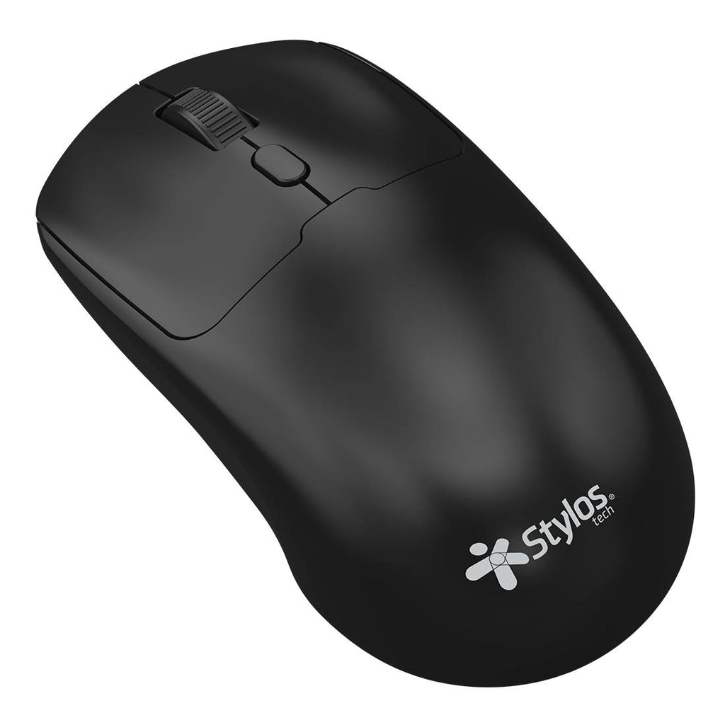 Mouse Stylos STPMOI7B Inalámbrico Recargable, 1600 DPI, USB Nano 2.4GHz, Negro