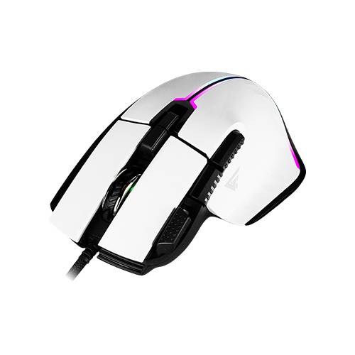 Mouse Gamer GAME FACTOR MO-602-WH, Alámbrico, 19000DPI, Negro