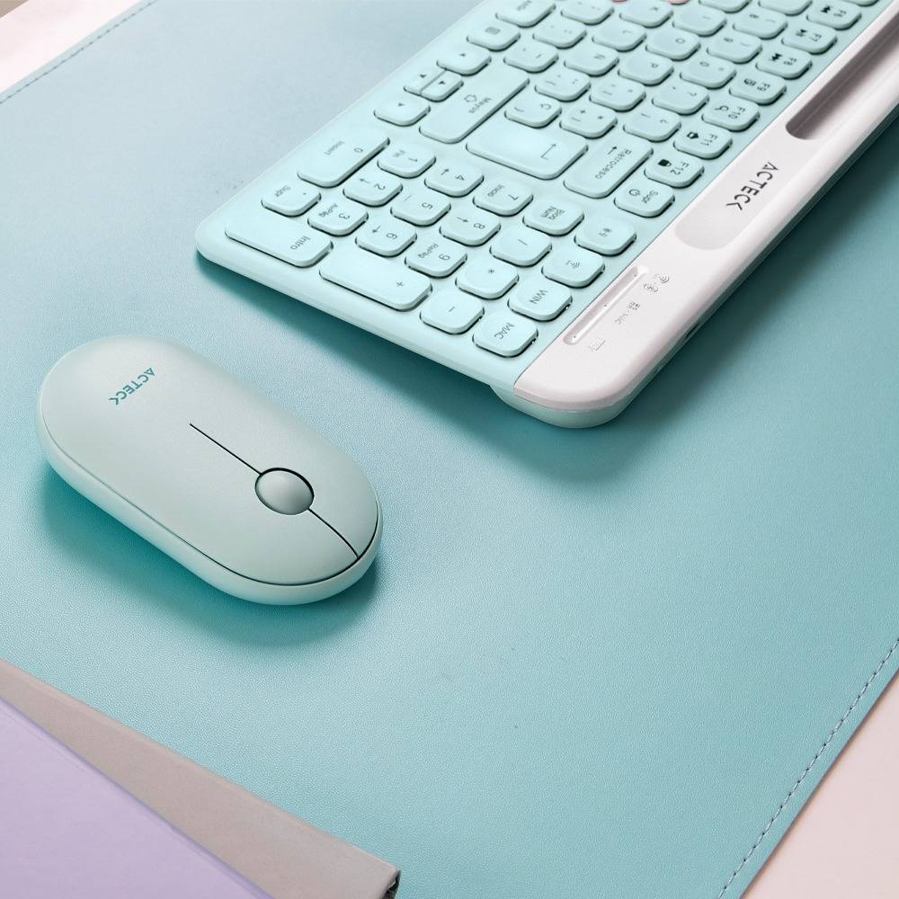 Kit Teclado y Mouse ACTECK MK720 Inalámbrico Bluetooth, Azul