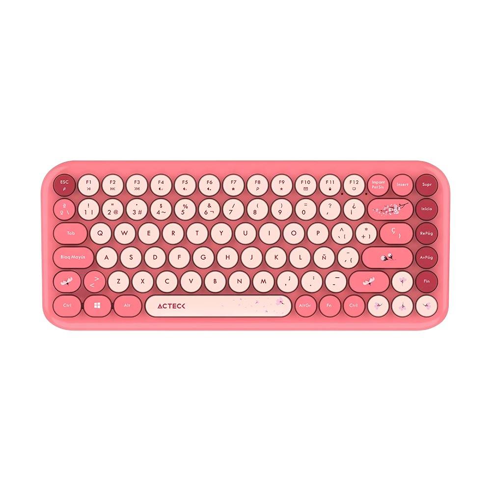 Kit Teclado y Mouse ACTECK MK480, Inalámbrico, Rojo