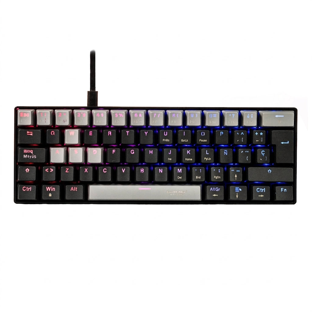 Teclado Gamer Naceb Gaming NA-0968, RGB