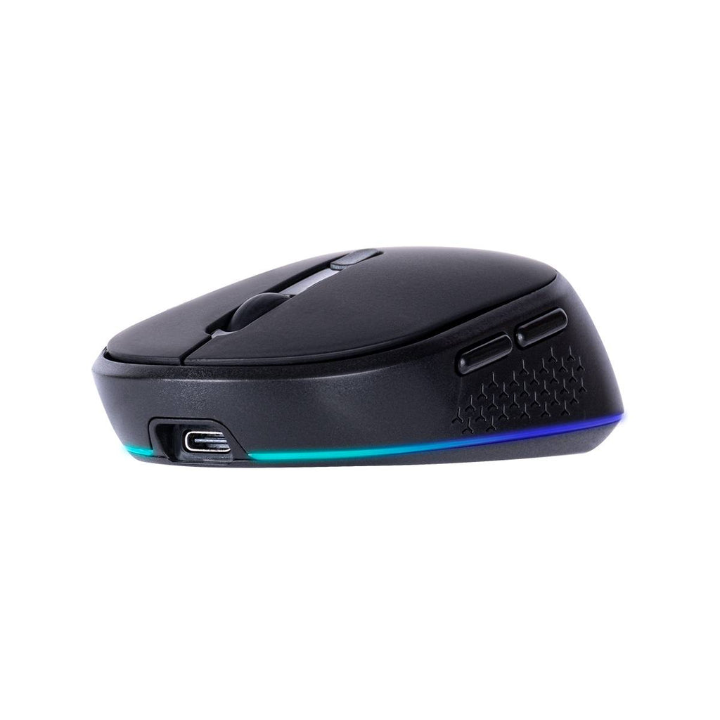 Mouse TECHZONE THUNDER Inalámbrico, Bluetooth, 3200 DPI, Negro