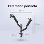 Soporte para Monitor ACTECK ENFORCE MOTION SM728 32", Negro