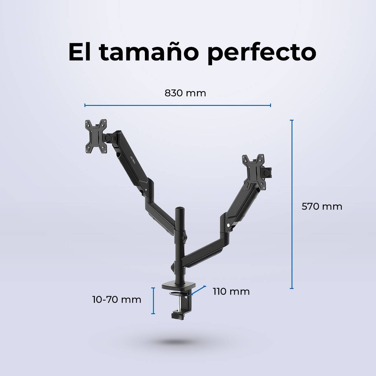 Soporte para Monitor ACTECK ENFORCE MOTION SM728 32", Negro