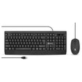Kit Teclado y Mouse BROBOTIX 6007198 Alámbrico, USB, 1200 DPI, Negro