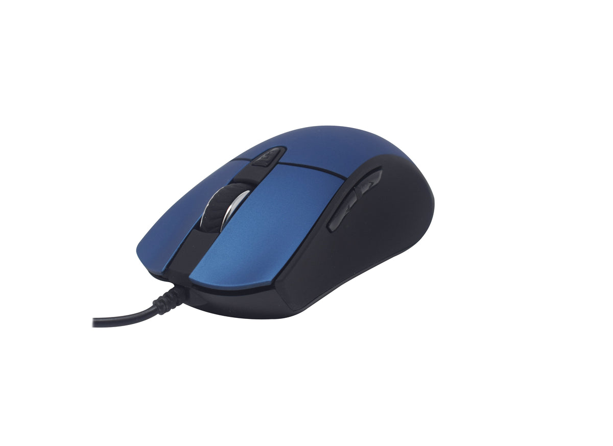 Mouse Naceb Technology NA-0115A Óptico, Alámbrico, 6 botones, 800 - 2400 DPI, Azul