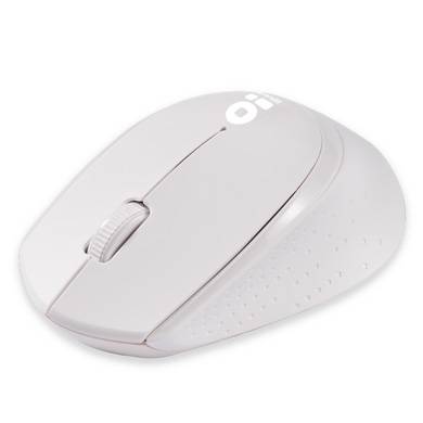 Mouse Inalámbrico BROBOTIX 6000809 Óptico, 1000 DPI, Blanco