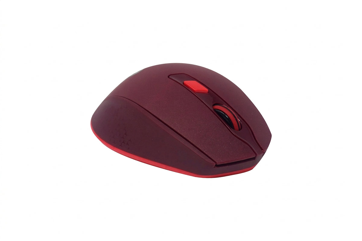 Mouse Naceb Technology NA-0119R Curvo, Rojo