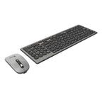 Kit Teclado y Mouse Stylos STPKTM6G Membrana Inalámbrico, USB Nano, Gris