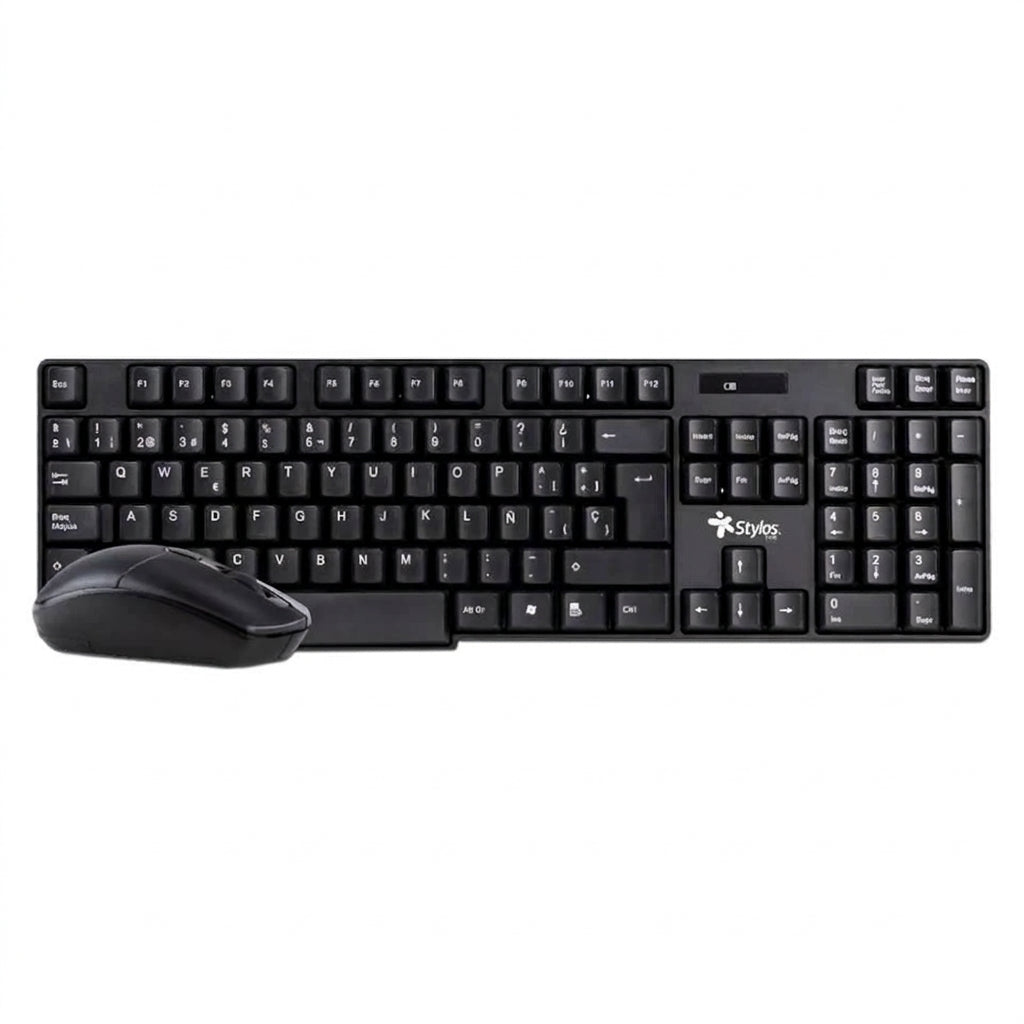 Kit Teclado y Mouse Stylos STPKTM3B, Negro