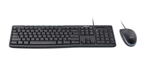 Kit Teclado y Mouse LOGITECH MK200, 1000 DPI, Negro