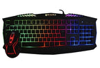 Kit Teclado y Mouse Gamer Naceb Technology NA-617, USB, Negro