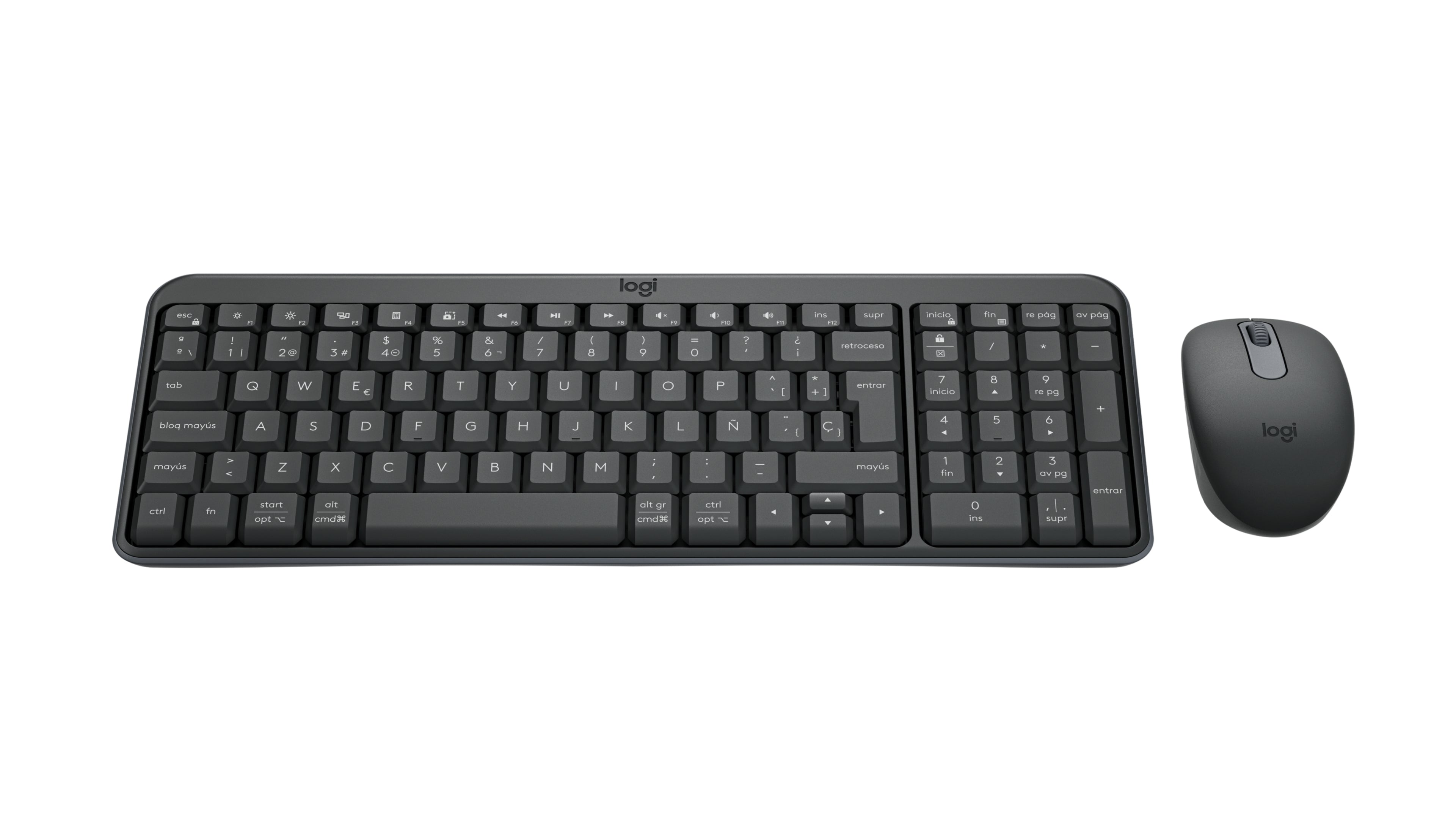 Kit Teclado y Mouse LOGITECH MK250 LED, Blanco