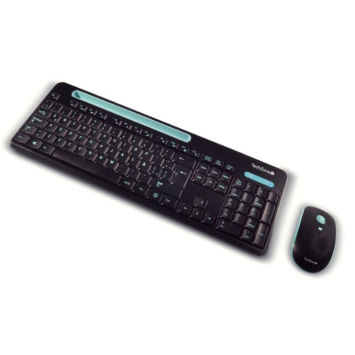 Kit Teclado y Mouse TECHZONE TZ20COMB02-INA, USB, Negro