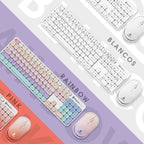Kit Teclado y Mouse BROBOTIX 6008010, USB, Blanco