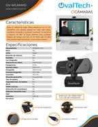 Webcam OVALTECH OV-WCAMHD, 1920 x 1080 Full HD, USB 2.0
