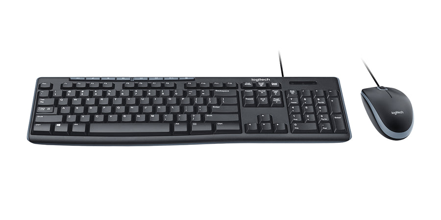 Kit Teclado y Mouse LOGITECH MK200, 1000 DPI, Negro