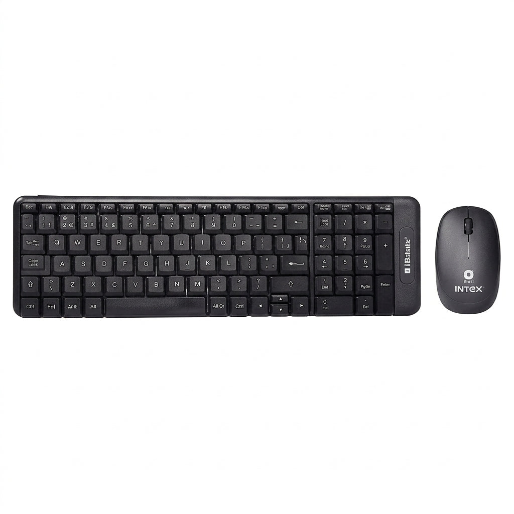 Kit Teclado y Mouse BROBOTIX 6000618, Negro