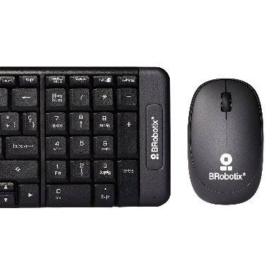 Kit Teclado y Mouse BROBOTIX 6000618, Negro